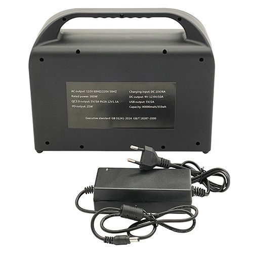 Портативна зарядна станція 300W/600W(Max), 220V, 333Wh, 11.1V/27Ah (90 000mAh/3.7V) PROTESTER PRO-PS300E PRO-PS300E фото