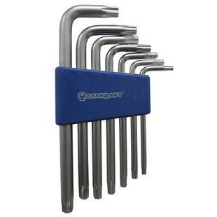 Набор ключей TORX с отверстием Г-образных 7ед. СТАНДАРТ TKS0701 TKS0701 фото