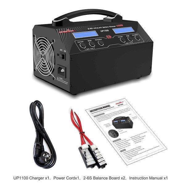 Зарядний пристрій 2-канальний 2x22А 2-6S LiPo/LiHV 1100Вт 220В ULTRA POWER PROTESTER UP1100 UP1100 фото