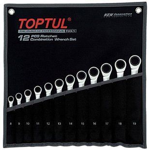Набір ключів комбінованих з тріскачкою 8-19мм 12од. TOPTUL GPAQ1202 GPAQ1202 фото