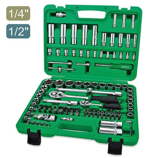 Набір інструменту 1/4" і 1/2" 108 одиниць (6-ти гранний) TOPTUL GCAI108R GCAI108R фото