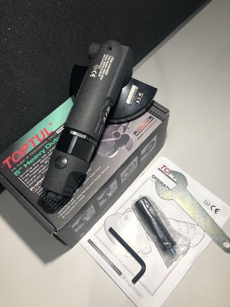 Шлифмашинка угловая пневматическая 5" (125мм, 9500об/мин) Heavy Duty TOPTUL KAKC0595 KAKC0595 фото