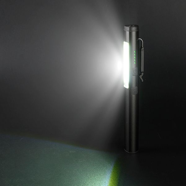 Ліхтарик світлодіодний алюмінієвий (COB+LED) з УФ підсвічуванням, лазерним вказывником та магнітом Pen Light PROTESTER PRO-FL0305S PRO-FL0305S фото