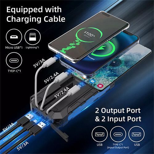 Повербанк 30000 mAh із сонячною панеллю QC3.0 PROTESTER PRO-S30 PRO-S30 фото