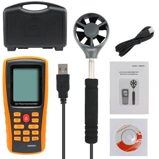 Анемометр USB, выносная телескопическая крыльчатка 0,3-45м/с, 0-45&deg;C BENETECH GM8902X GM8902X фото