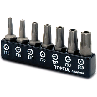 Набор бит 1/4" 7ед. (Torx: T10-T40 с отверстием) TOPTUL GAAV0703 GAAV0703 фото