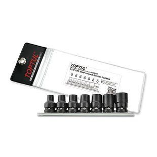 Набір головок ударних TORX 1/2" E10-E24 7од. (зірка Давида) TOPTUL GDAG0701 GDAG0701 фото