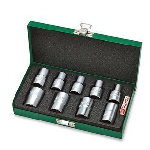 Набір головок TORX 1/2" E10-E24 9од. (зірка Давида) TOPTUL GAAD0907 GAAD0907 фото