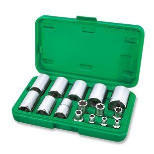Набір головок Torx Plus EP 1/4", 3/8", 1/2" EP6-EP32 15 од. TOPTUL GAAI1501 GAAI1501 фото