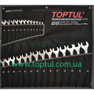 Набор ключей комбинированных 26 шт. 6-32 мм "Hi-Performance" (GPAX2601) TOPTUL