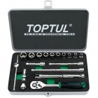 Набор инструмента 1/4" 18ед. дюймового 3/16"-9/16" (GCAD1811) TOPTUL