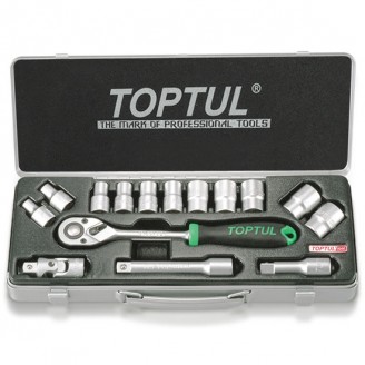 Набор инструмента 1/2" 15 единиц (12-гранный) (GCAD1504) TOPTUL