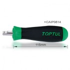 Вороток-отвертка 1/4" 135мм (резиновая ручка) CAIP0814 TOPTUL