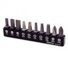 Набор бит 10 единиц 1/4" (PH,SL,Torx,SQ) GAAV1001 TOPTUL