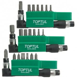 Набор бит 1/4" + Гобр.перех. 8 единиц GAAL0802 TOPTUL