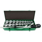 Набор инструмента метрика и дюйм  3/4" 26 единиц (12-гранный) (GCAD2608) TOPTUL