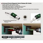 Держатель бит магнитный 1/4" с шарниром под шуруповерт (с фиксатором) FTGA0808 TOPTUL