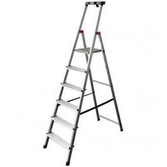 Стремянка односторонняя Krause Safety New 6 ступеней 126344