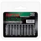 Набор бит 1/4" L25мм PZ1 10ед. на блистере  TOPTUL FSCA0801G