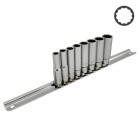 Набор головок длинных 12-гр. 1/4" 8ед. 6~13мм (на планке) TOPTUL GAAQ0804U-12
