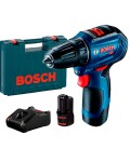 Аккумуляторная дрель-шуруповерт Bosch 06019G9000 GSR 12V-30 бесщеточная в чемодане с 2 акб GBA 12V 2 Ah и з/у GAL 12V-40