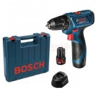 Аккумуляторная дрель-шуруповерт 06019G8000 Bosch GSR 120-LI в чемодане с 2 акб 2 Ah, з/у GAL 1210 CV