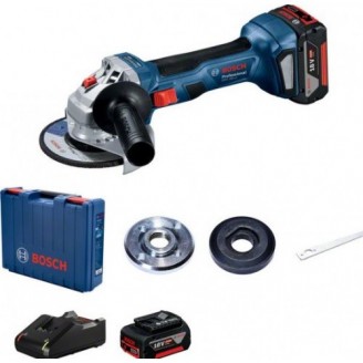 Аккумуляторная угловая шлифмашина 06019J4004 Bosch Professional GWS 18V-10  бесщеточная в L-Boxx 136 c 2 акб GBA 18V 5.0Ah, з/у GAL 1880 CV