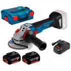Аккумуляторная угловая шлифмашина 06019H9021 Bosch Professional GWS 180-LI бесщеточная с 2 акб GBA 18V 4,0 Ah и з/у GAL 18V-40