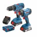 Аккумуляторный набор инструментов 06019G5222 BOSCH дрель-шуруповерт Bosch GSR 180 Li + гайковерт GDX 180 Li в чемодане с 2 акб 18 В 1,5 Ah и з/у AL 1820 CV