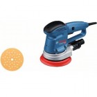 Эксцентриковая шлифмашина Bosch Professional GEX 34-125 с адаптером для пылесоса и шлифлистом по дереву C470 0601372300