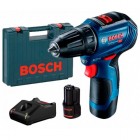 Аккумуляторный ударный шуруповерт Bosch Professional GSB 12V-30 бесщеточный в кейсе с 2 акб GBA 12V 2Ah и з/у GAL 12V-40 06019G9100