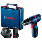 Аккумуляторная ударная дрель-шуруповерт Bosch Professional GSB 120-Li в кейсе с 2 акб GBA 12V 2.0 Ah и з/у GAL 1210 CV 06019G8100