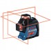 Линейный лазерный нивелир Bosch Professional GLL 3-80 в кейсе с мишенью и чехлом 0601063S00
