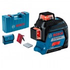 Линейный лазерный нивелир Bosch Professional GLL 3-80 в кейсе с мишенью и чехлом 0601063S00