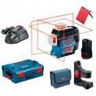 Лазерный нивелир Bosch Professional GLL 3-80 C в L-Boxx 136 с держателем BM 1, мишенью, чехлом, 1 акб GBA 12V 2.0 Ah и з/у GAL 1230 CV 0601063R02