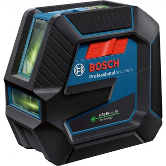 Лазерный нивелир Bosch Professional GCL 2-50 G с держателем RM 10, чехлом, мишенью 0601066M00