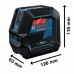 Лазерный нивелир Bosch Professional GCL 2-50 G в чемодане с держателем RM 10, зажимом DK 10, чехлом, мишенью 0601066M02
