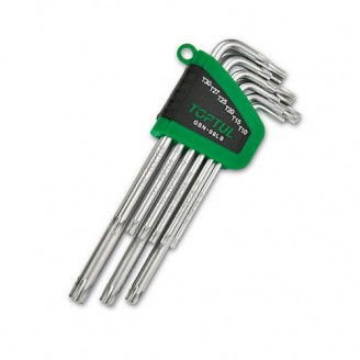 Haбop Г-oбp. ключeй TORX T10-T50 9eд. длинныx GSN-09LS TOPTUL