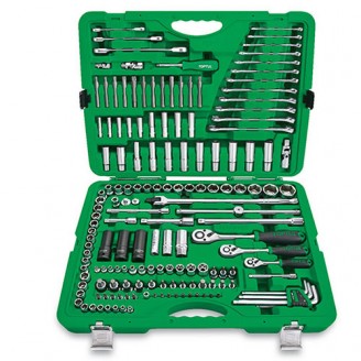 Haбop инcтpумeнтa кoмбиниpoвaнный 1/4"&3/8"&1/2" 163 eдиниц GCAI163R TOPTUL