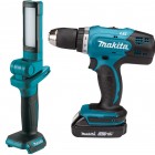 Аккумуляторная дрель-шуруповерт Makita DDF453SYX5 + фонарь DML816X
