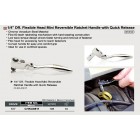 Трещотка 1/4" мини  60 зубцов с шарниром CHKU0811 TOPTUL