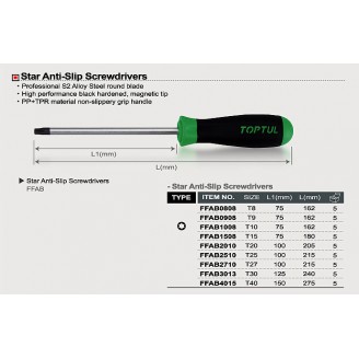 Отвертка TORX T20 FFAB2010 TOPTUL