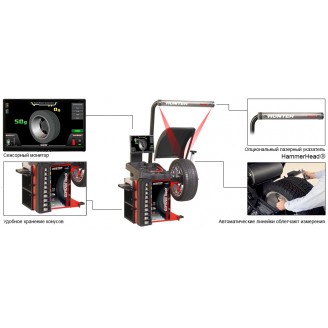 Балансировочный стенд TOUCH с технологией SmartWeight (GSP9222TOUCH) HUNTER