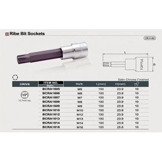 Головка с насадкой RIBE M5x100mm 1/2" BCRA1605 TOPTUL