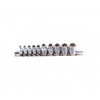 Набор головок TORX 1/4" и 3/8" Е4-Е18 10шт 3901 JTC