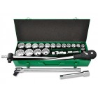 Набор инструмента дюймовый 3/4" 24 единиц (12-гранный) (GCAD2405) TOPTUL