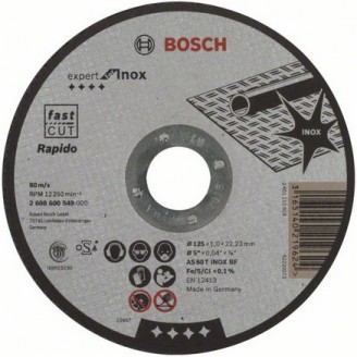 Отрезной круг Expert for INOX 125 x 1мм, прямой 2608600549 BOSCH Professional