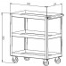 Тележка для инструмента 3 открытые полки, 2 мм (MTB3C2M) ProfiBox®